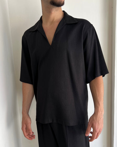 CAMICIA MEZZA MANICA IN LINO